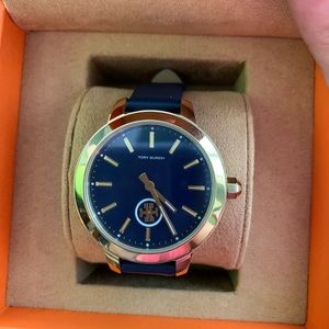 Tory Burch watch navy and gold